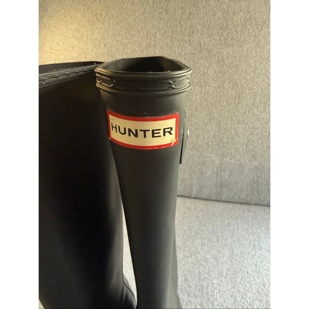 Hunter tall black rain boots 8 - Picture 5 of 11